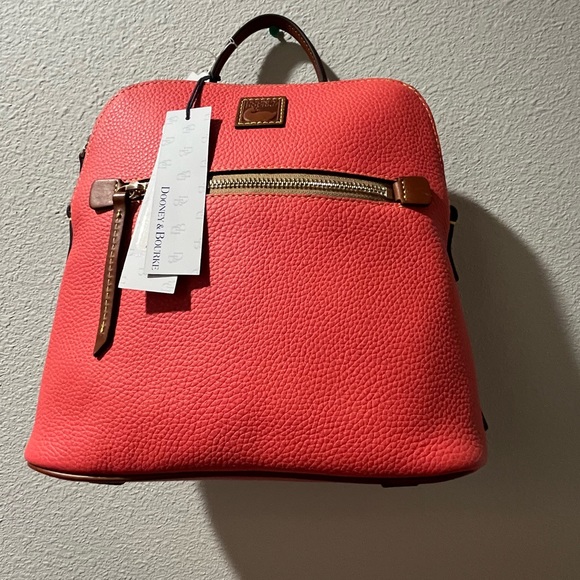 NWT Dooney & Bourke Pebble Grain Backpack- Geranium - Picture 2 of 13